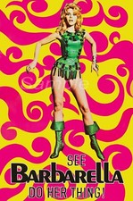 BM02 VINTAGE BARBARELLA MOVIE POSTER A4 PRINT