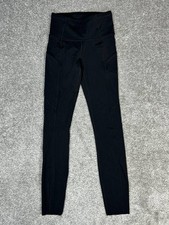 Lululemon Fast Free 7/8 Tight II Leggings Womens 2 Black Logo Stretch Low Rise