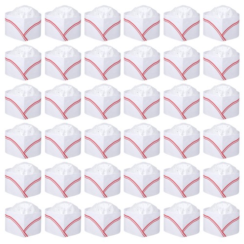 100pcs paper chef hats 1950s - hats,