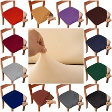 1-6 Kitchen Dining Chair Seat Covers Stretch Velvet Cushion Slipcovers Protector