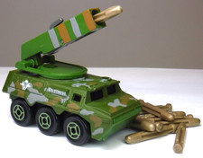 Majorette Renault VAB 6x6 Missile Launcher RARE Army Diecast w/ 11 Missiles