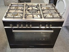 Kenwood 90cm dual fuel cooker black and chrome stainless steel CK306