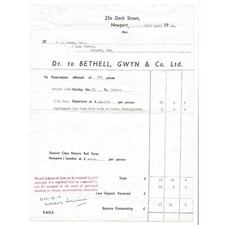 1964 Billhead Bethell, Gwyn &