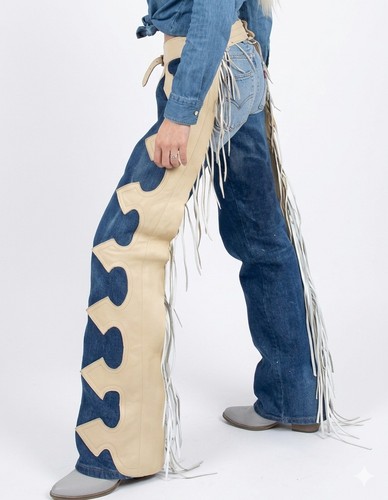 Women western leather chaps - western,