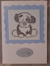 Hand made cross stitched card