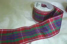 berisfords tartan ribbon Fraser/Frazer 70mm X 25 metre