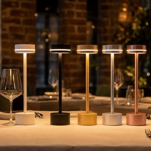 Rechargeable gold table lamp - rechargeable,