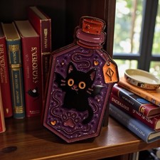 Enamel Pin Cat Bat Potion