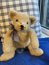 Russ Berrie Buzz Teddy Bear Honey Bee On Nose Soft Plush Toy - approx 9’ seated 