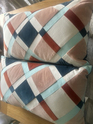 Pure cotton velvet cushion - m&s,