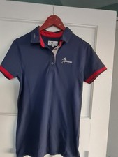 LeMieux Polo Top Large Navy/ Red NWOT