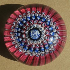 VINTAGE WHITEFRIARS 1953 HRH ELIZABETH II CORONATION MILLEFIORI PAPERWEIGHT