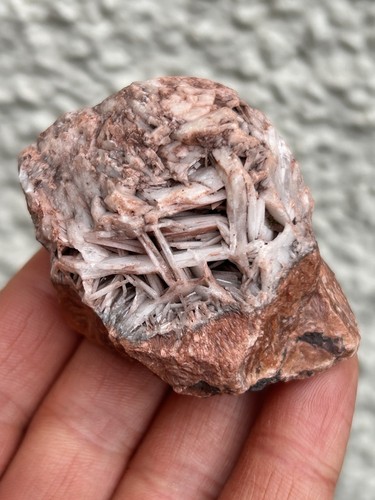 White and orange baryte - and,