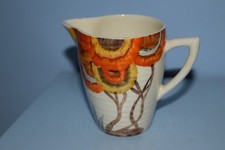 A rare Clarice Cliff Lynton Cream Jug "Rhodanthe" 1934