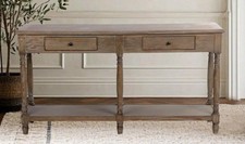 Natural 2 Drawer Console Table