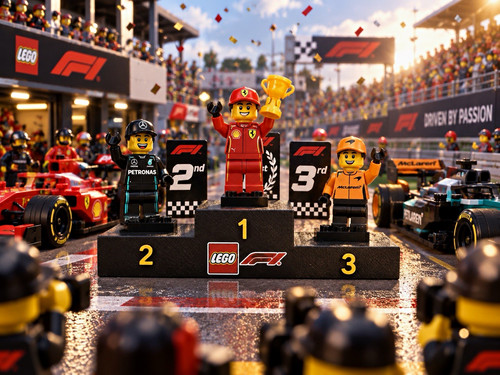 Lego racing podium display - lego, f1