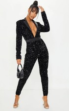 PrettyLittleThing Black Velvet