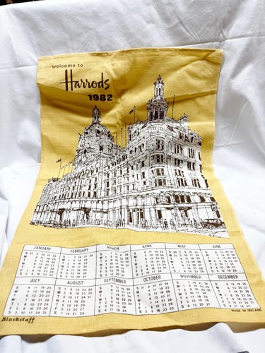 Vintage harrods tea towel - harrods,