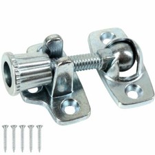 SILVER SASH WINDOW FASTENER LEVER LOCK Twist Arm Catch Wood Frame Fix Latch UK