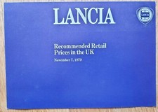 1979 1980 LANCIA car sales brochure price list UK Beta Spyder Gamma GT HPE Coupe