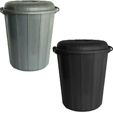 40L Bin Clip Lid Waste Plastic Dustbin Rubbish Home Kitchen Office Waste Bin