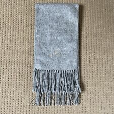 ALPACA CAMARGO Long Scarf Fringe Light Grey Super Soft Cosy Peruvian