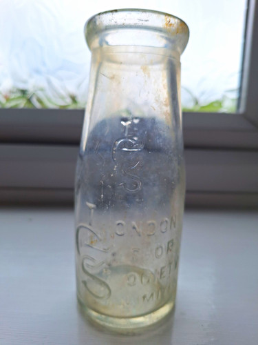 Vintage clear glass milk - vintage,