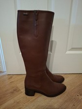 Clarks size 4.5 Brown Leather Gortex boots knee high waterproof 