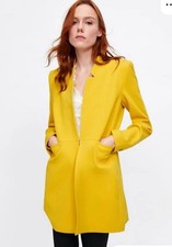 Zara New Yellow Inverted Lapel