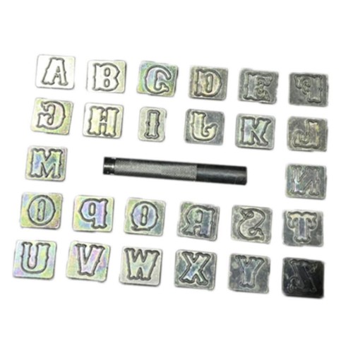 Set 24mm leather letter - of, 26