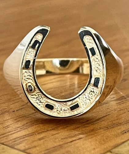 Gents 9ct gold - gents, horseshoe