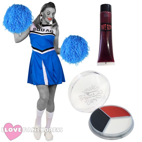 Blue zombie cheerleader - blue,