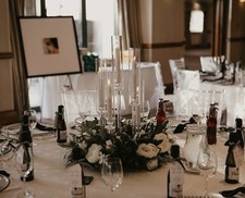 *HIRE ONLY* 12 centrepieces, 4m garland, signage stand, table plan mirror