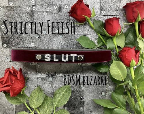 Velvet bondage collar bdsm - velvet,