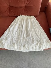 Vintage Petticoat Skirt Underskirt White Retro Broderie Anglaise Lace