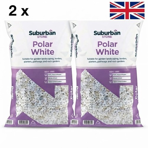 Polar white marble chippings - marble,