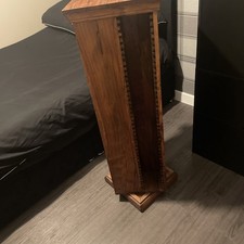 Solid Wood Revolving Cd Storage Rack Holds 172 CDs Great Condition