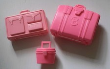 3 vintage Suitcases for Barbie