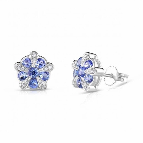 9ct white gold tanzanite and - white,