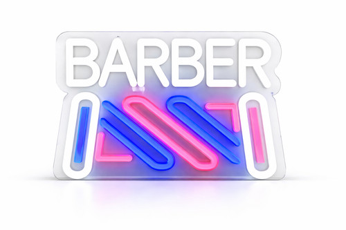 Barber sign haircut shop open - barber,