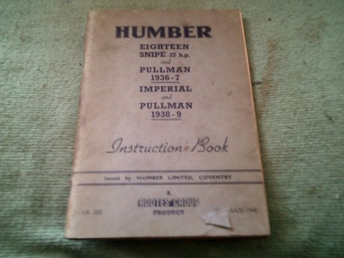 Humber snipe p and - 18, h.p.