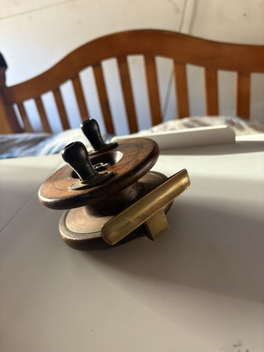 Vintage wood and - brass, fishing