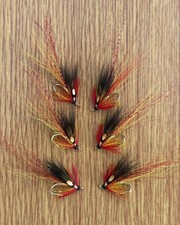 3 x Red Cascade Salmon Flies