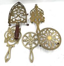 Vintage Brass Trivet Bundle x5