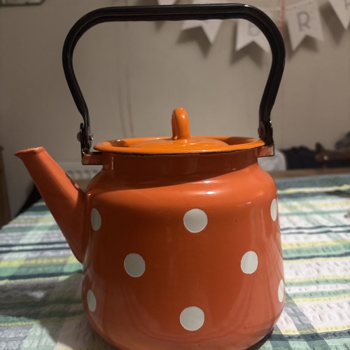 Large vintage enamel - vintage, tea