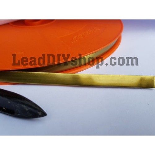 Satin brass self adhesive lead - self,
