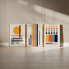 Bauhaus Set of 3 Unframed Prints Picture A5 A4 A3 Wall Art Modern Gallery Decor