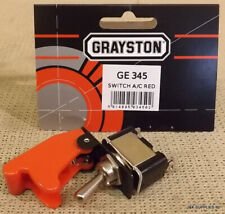 GRAYSTON 30AMP TOGGLE SWITCH WITH AIRCRAFT STYLE FLIP COVER - RED - GE345