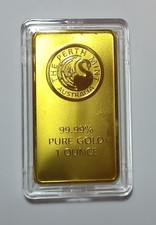 1 OZ GOLD BAR. PERTH MINT