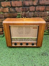 A Pye Cambridge vintage 1950's wood case radio